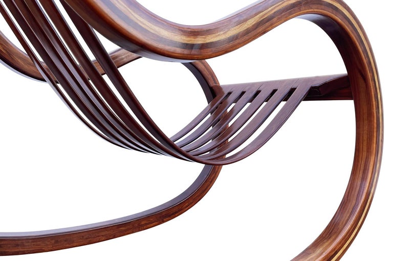 Mid-Century Modern Sculptural Studio Made Lounge Rocking Chair in ...