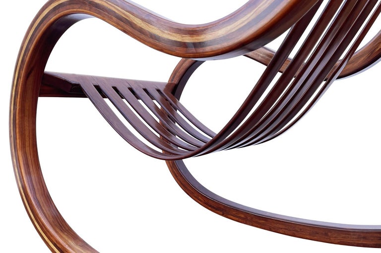 Mid-Century Modern Sculptural Studio Made Lounge Rocking Chair in ...