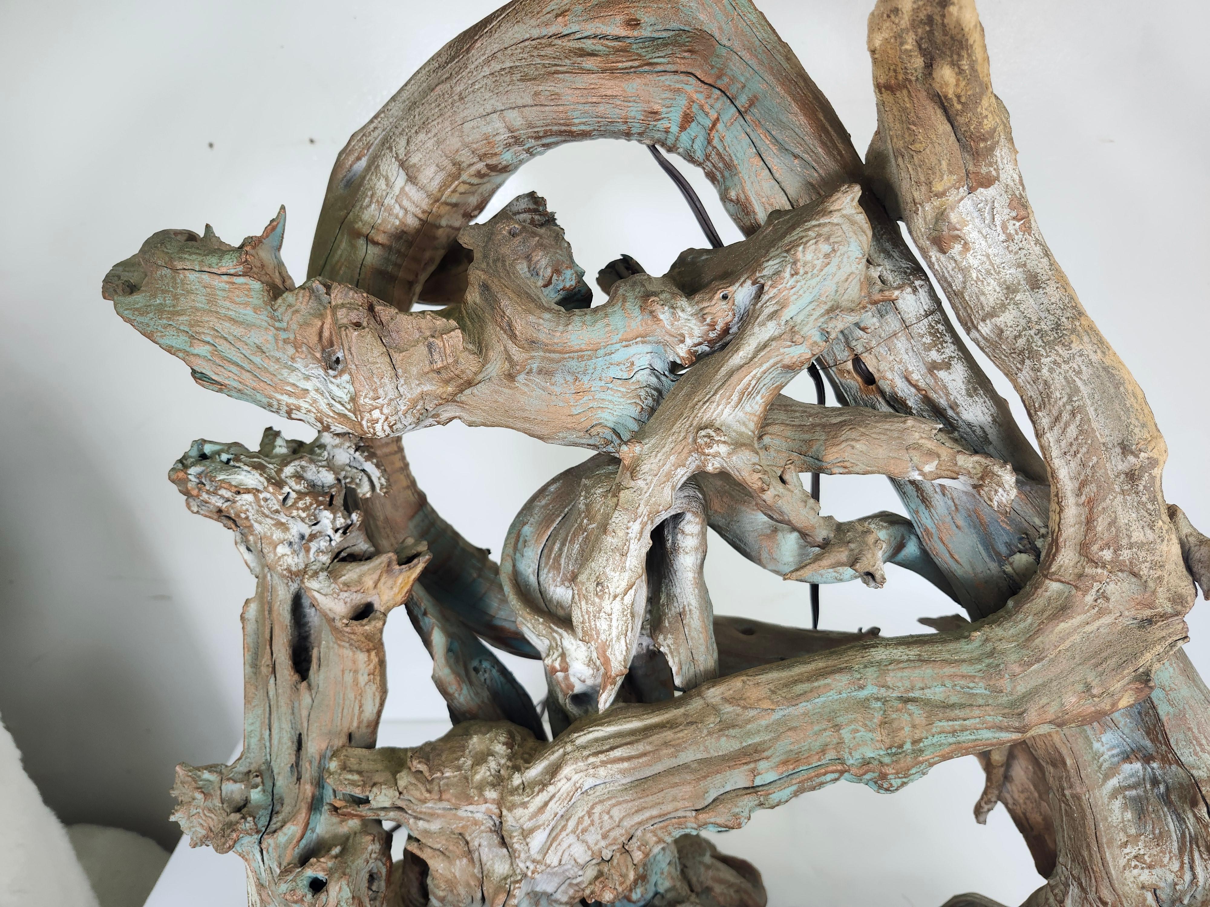 Lampada da tavolo scultorea Sun Bleached Twig & Branch di metà secolo in vendita 1