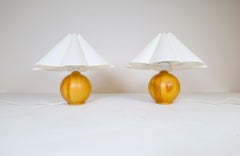 Lampade da tavolo scultoree in pino massiccio della modernità di metà secolo, Svezia, anni '70
