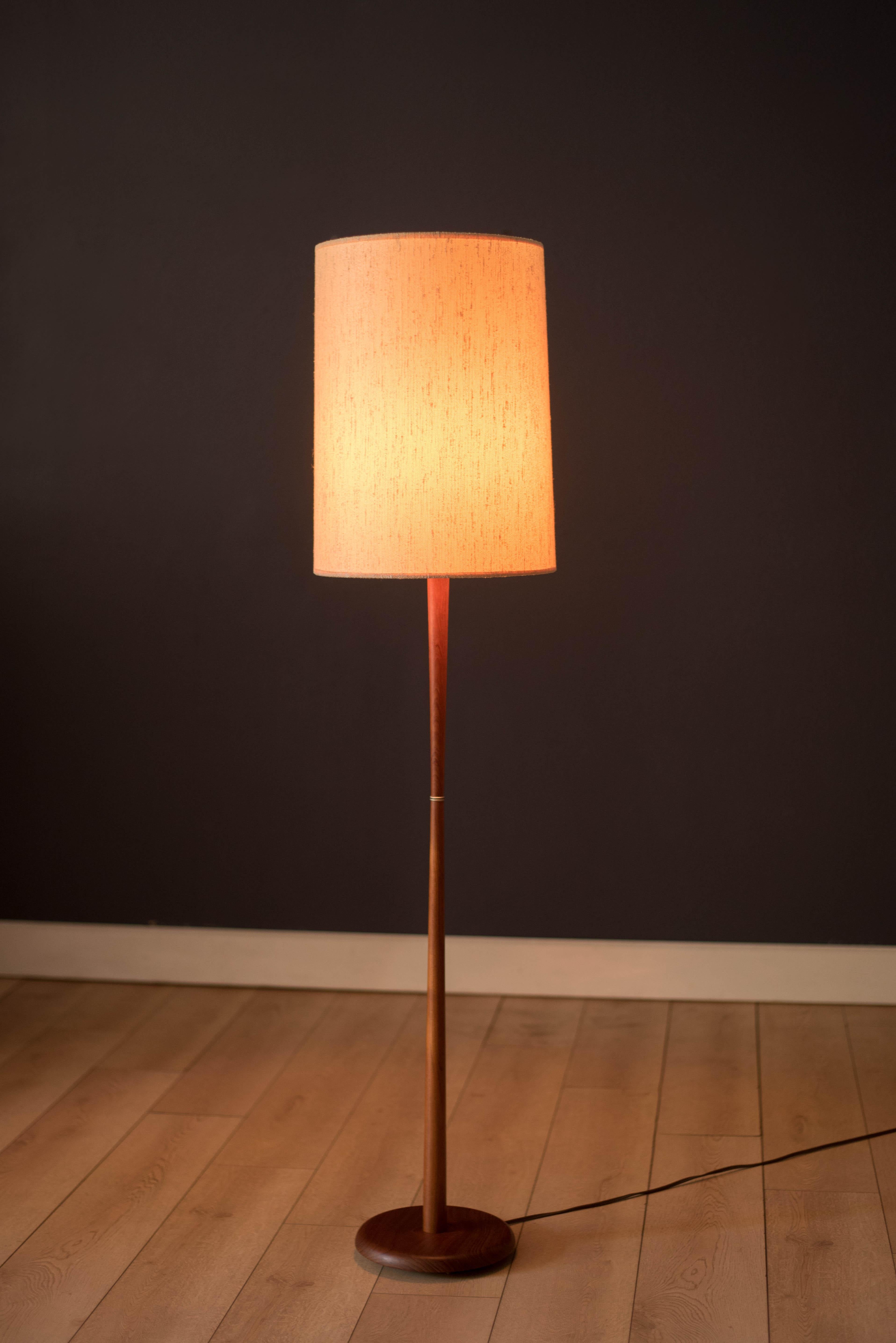 Scandinavian Modern Mid Century Modern Sculptural Teak Floor Lamp