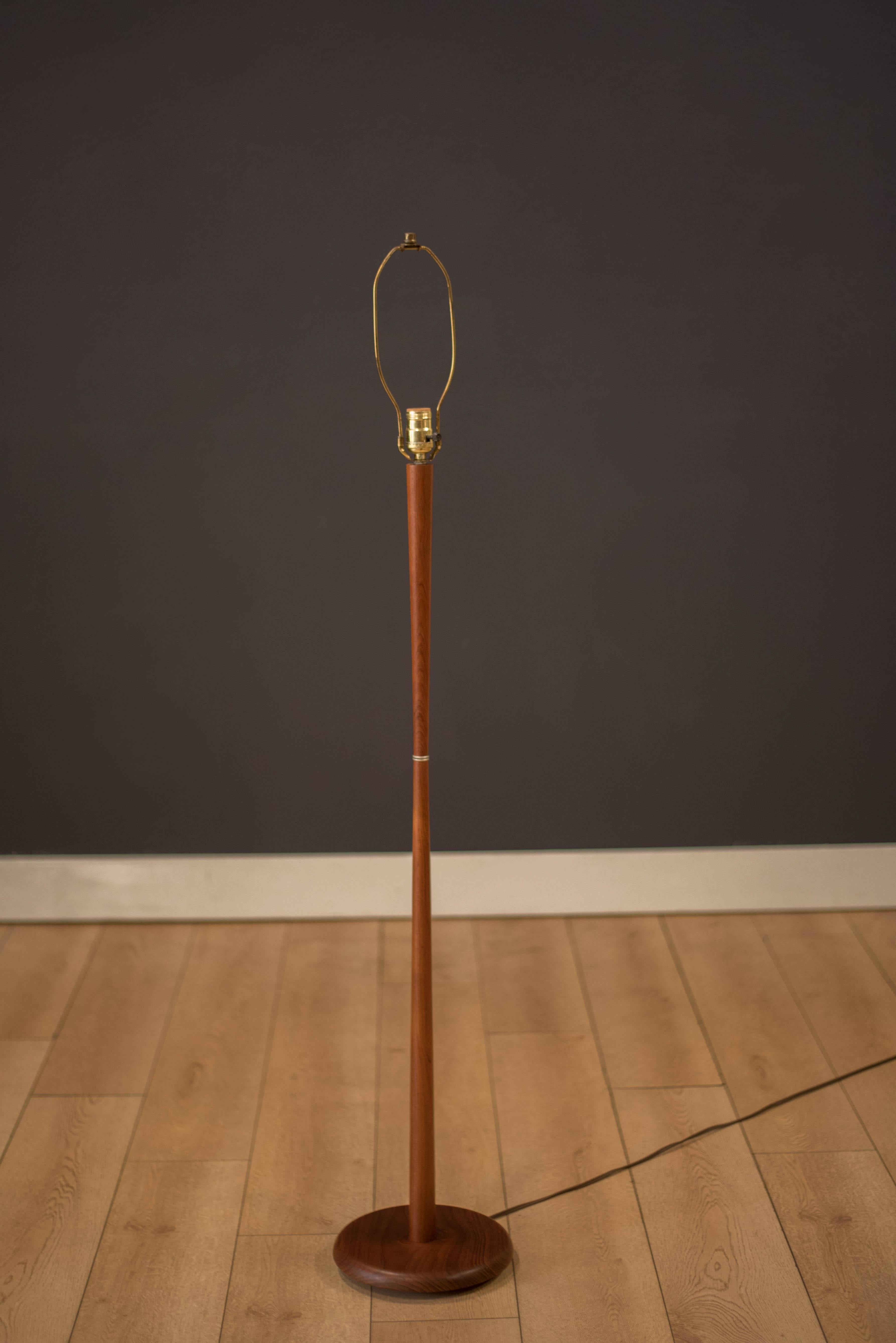 Unknown Mid Century Modern Sculptural Teak Floor Lamp