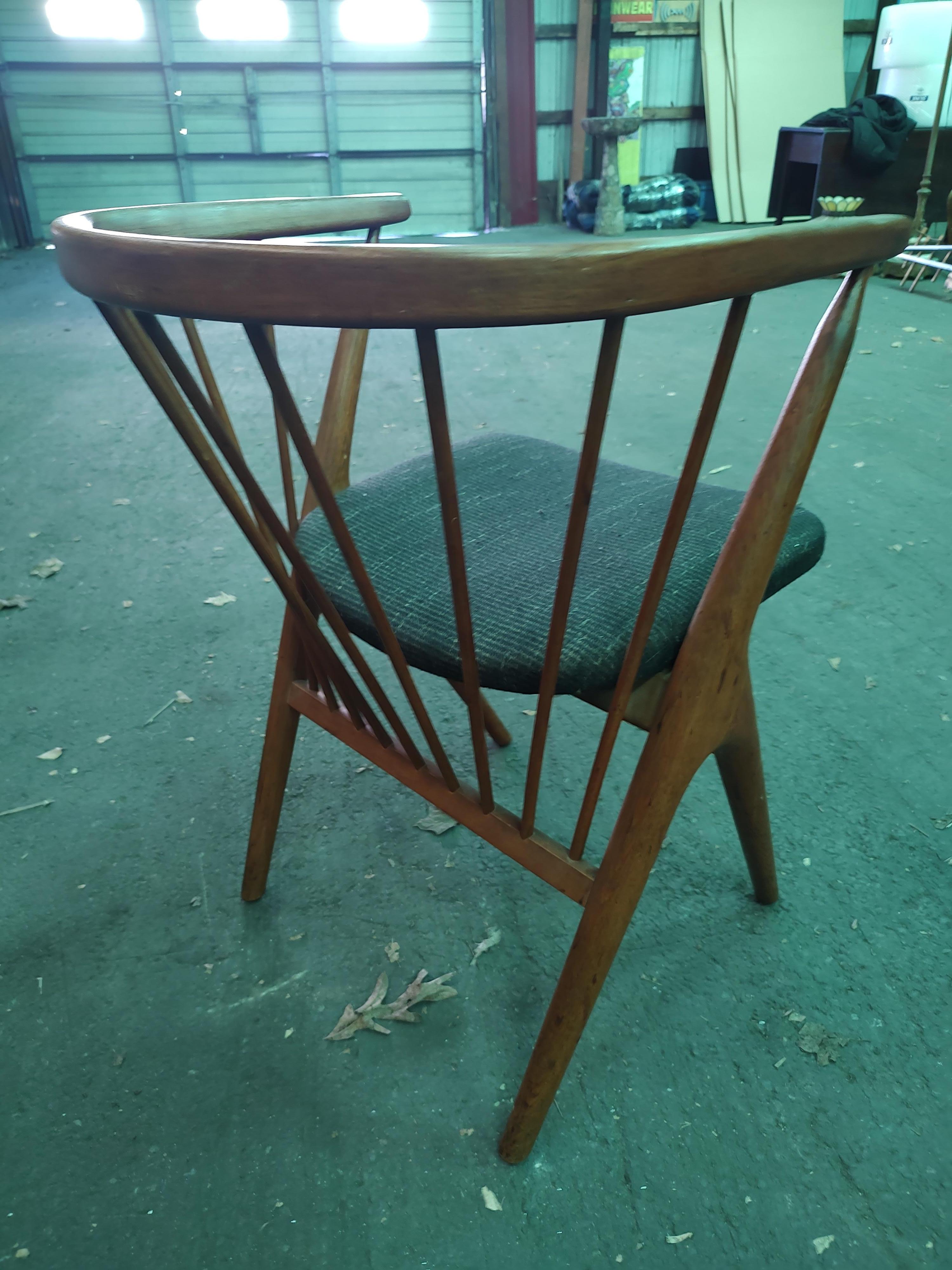 Mid-Century Modern Sculptural Teak Set of 6 Dining Chairs #8 by Helge Sibast For Sale 1