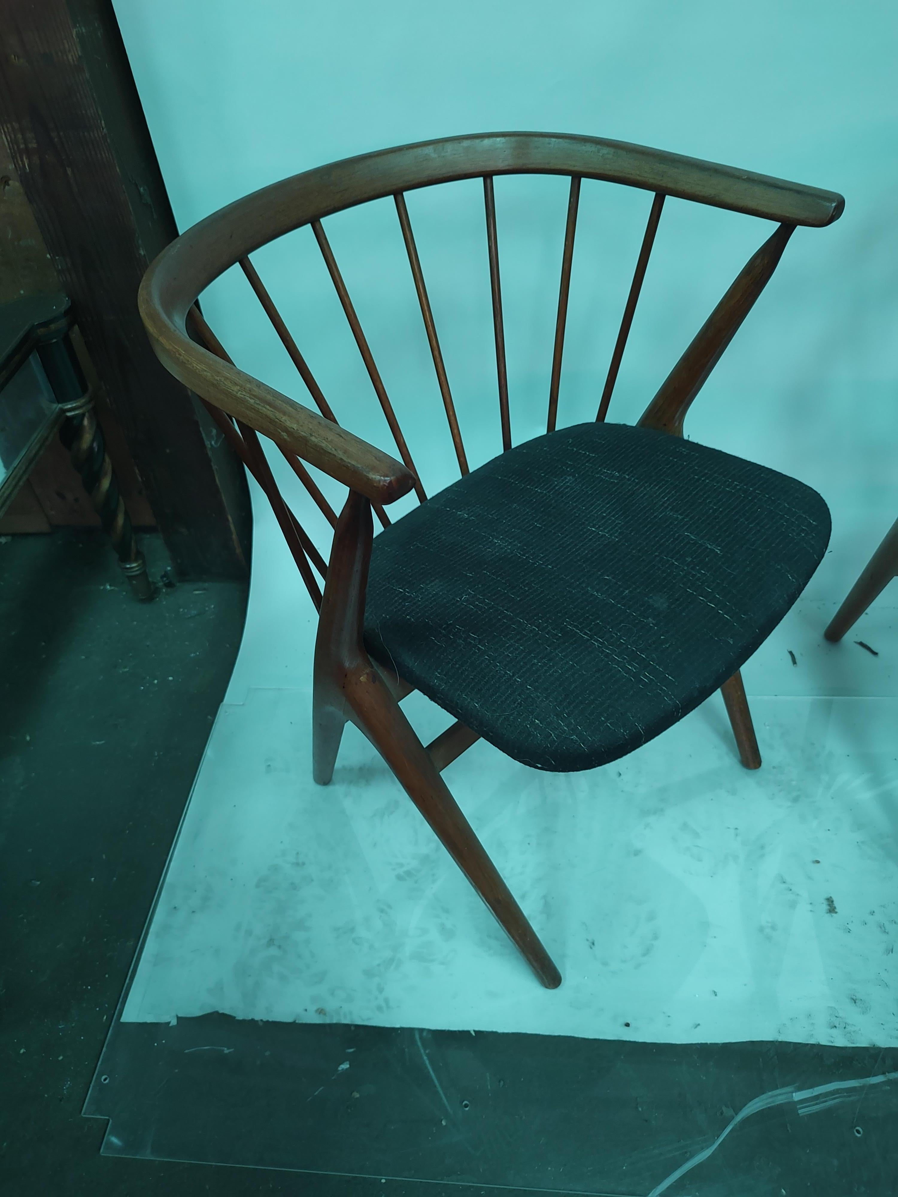 Set di 6 sedie da pranzo scultoree in teak del Mid-Century Modern #8 di Helge Sibast in vendita 2