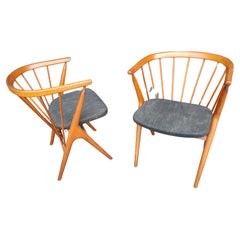 Mid-Century Modern Sculptural Teak Set of 6 Dining Chairs #8 by Helge Sibast