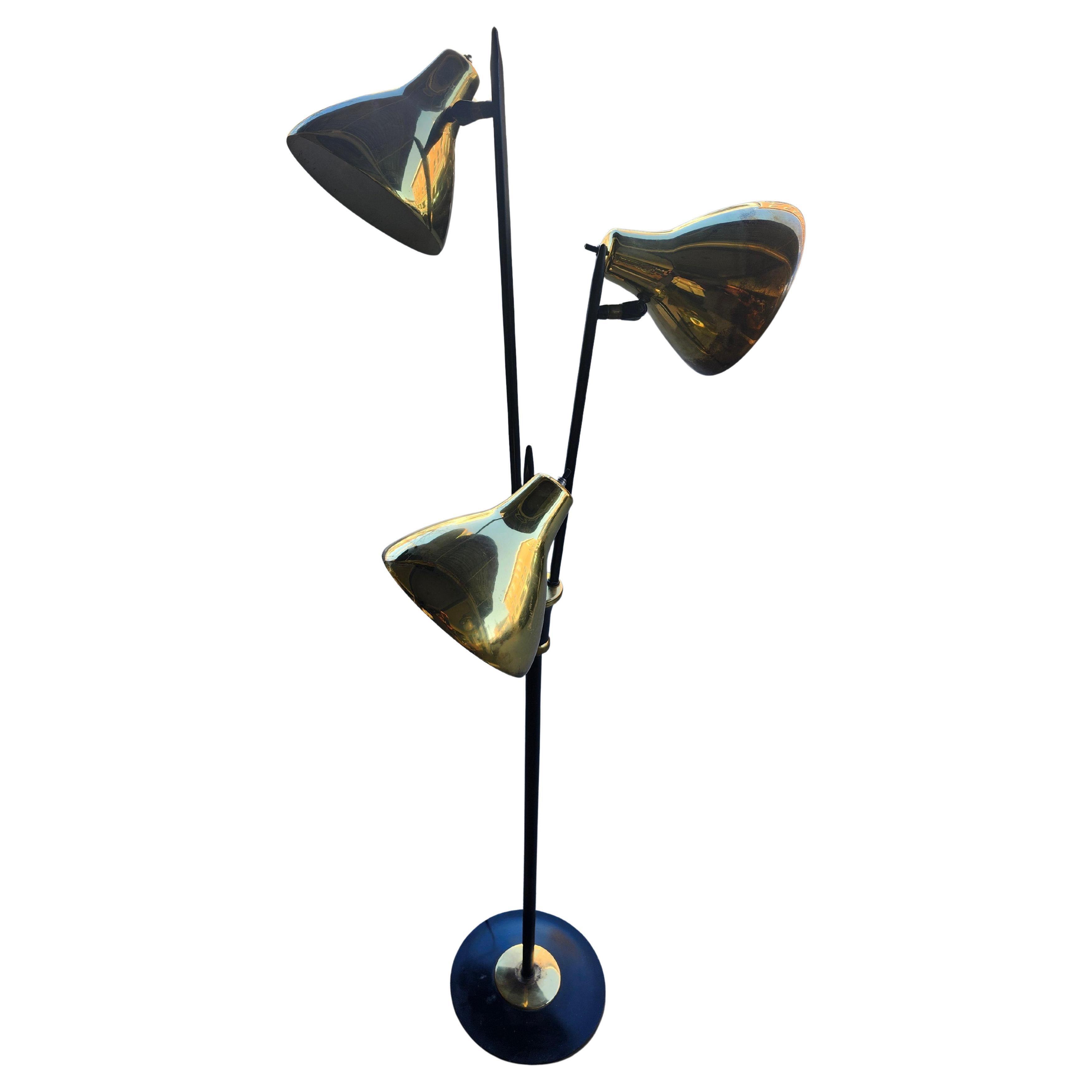 Mid-Century Modern Sculptural Triennial Floor Lamp by Gerald Thurston