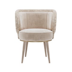 Chaise de salle à manger Valentina, sculpturale et moderne du milieu du siècle, fabriquée à la main par Mavo Atelier