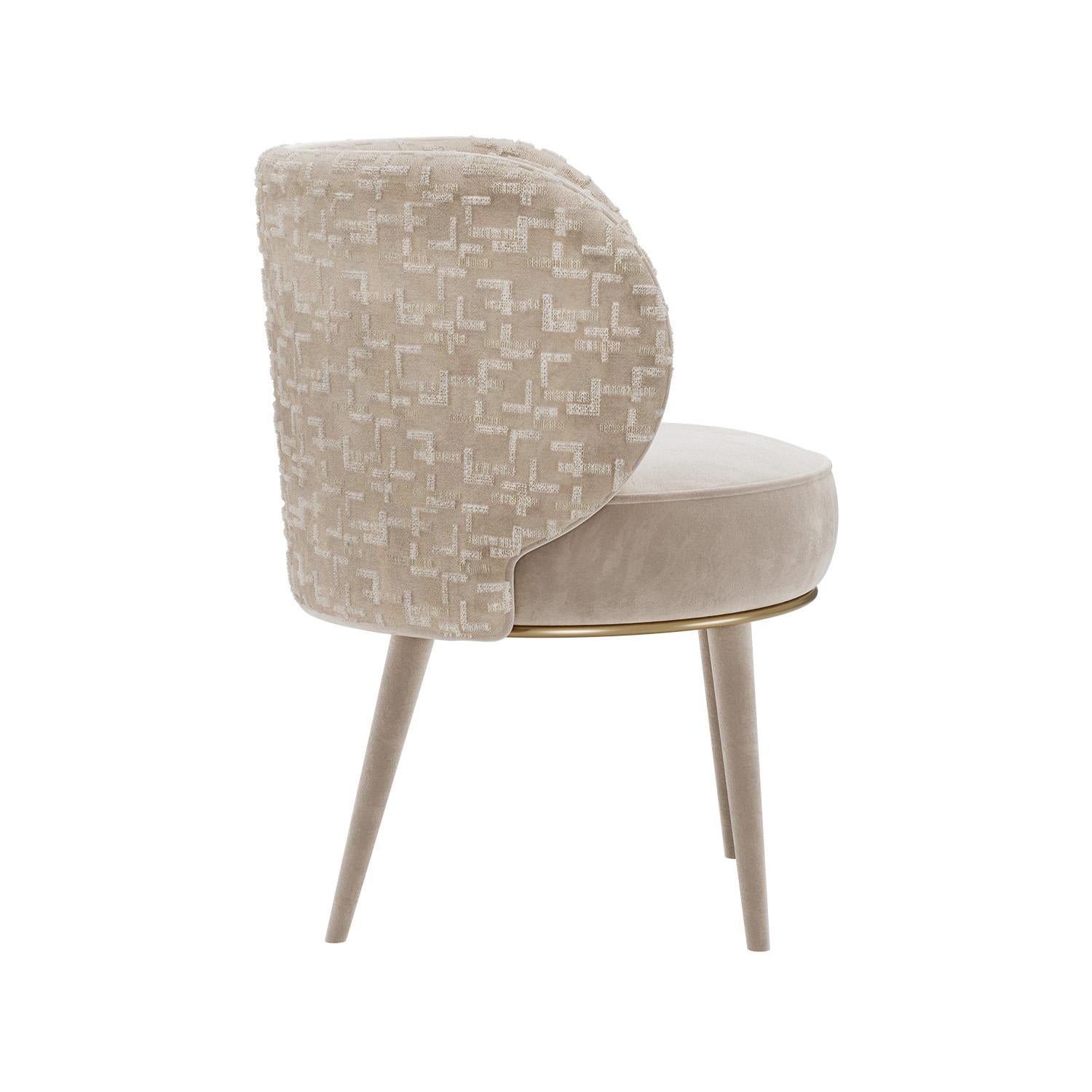 Mid-Century moderno Sedia da pranzo scultorea di metà secolo Valentina di Atelier A, fatta a mano in vendita