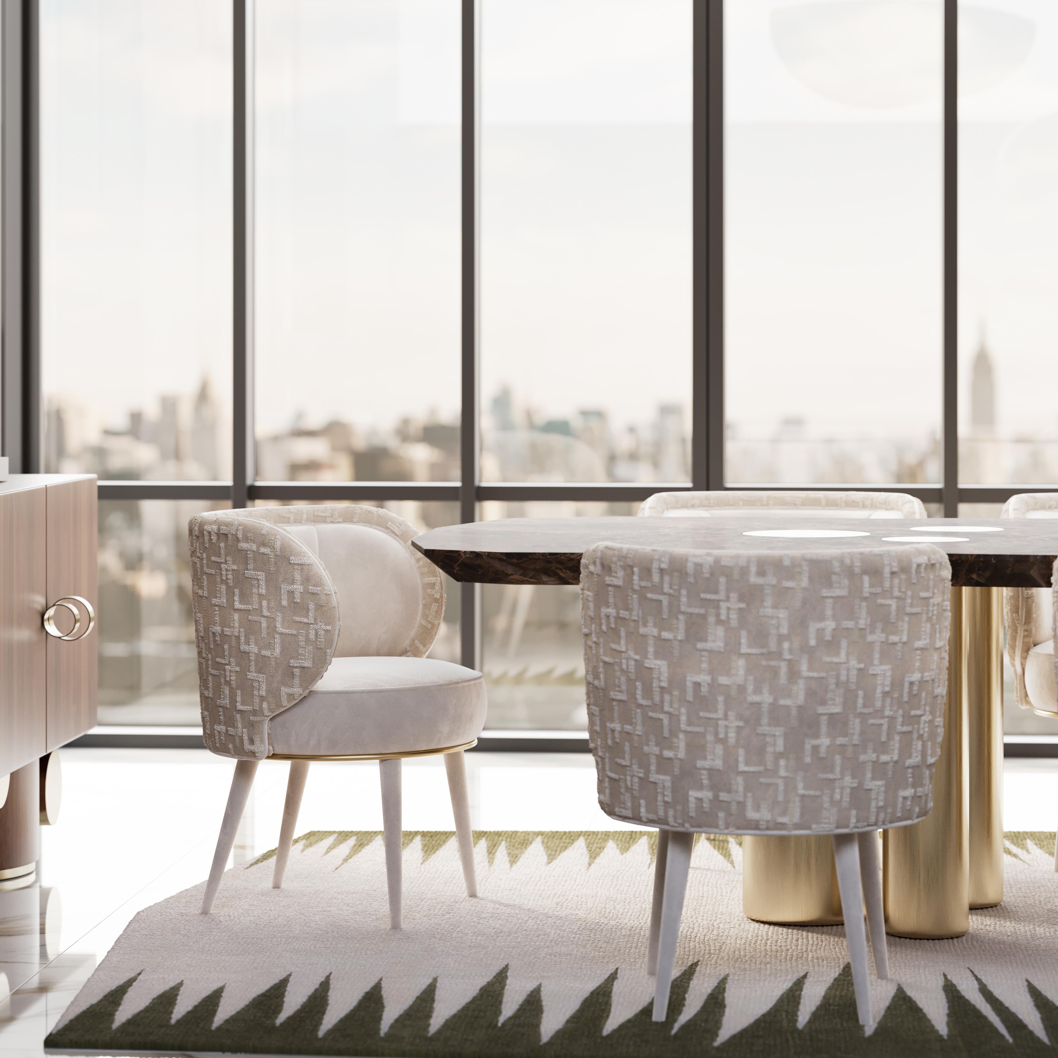 Sedia da pranzo scultorea di metà secolo Valentina di Atelier A, fatta a mano In condizioni Nuovo in vendita a Trofa, PT