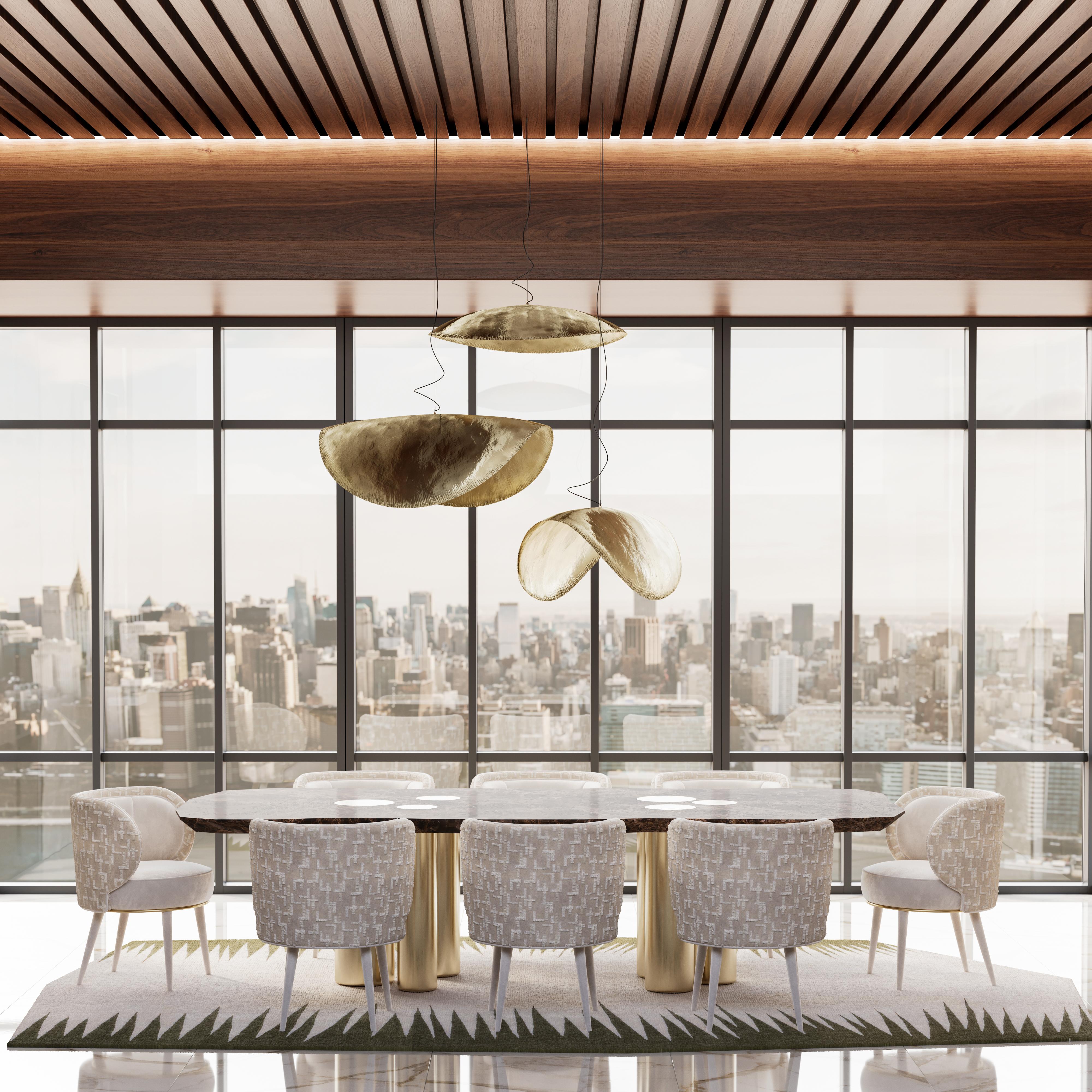 XXI secolo e contemporaneo Sedia da pranzo scultorea di metà secolo Valentina di Atelier A, fatta a mano in vendita