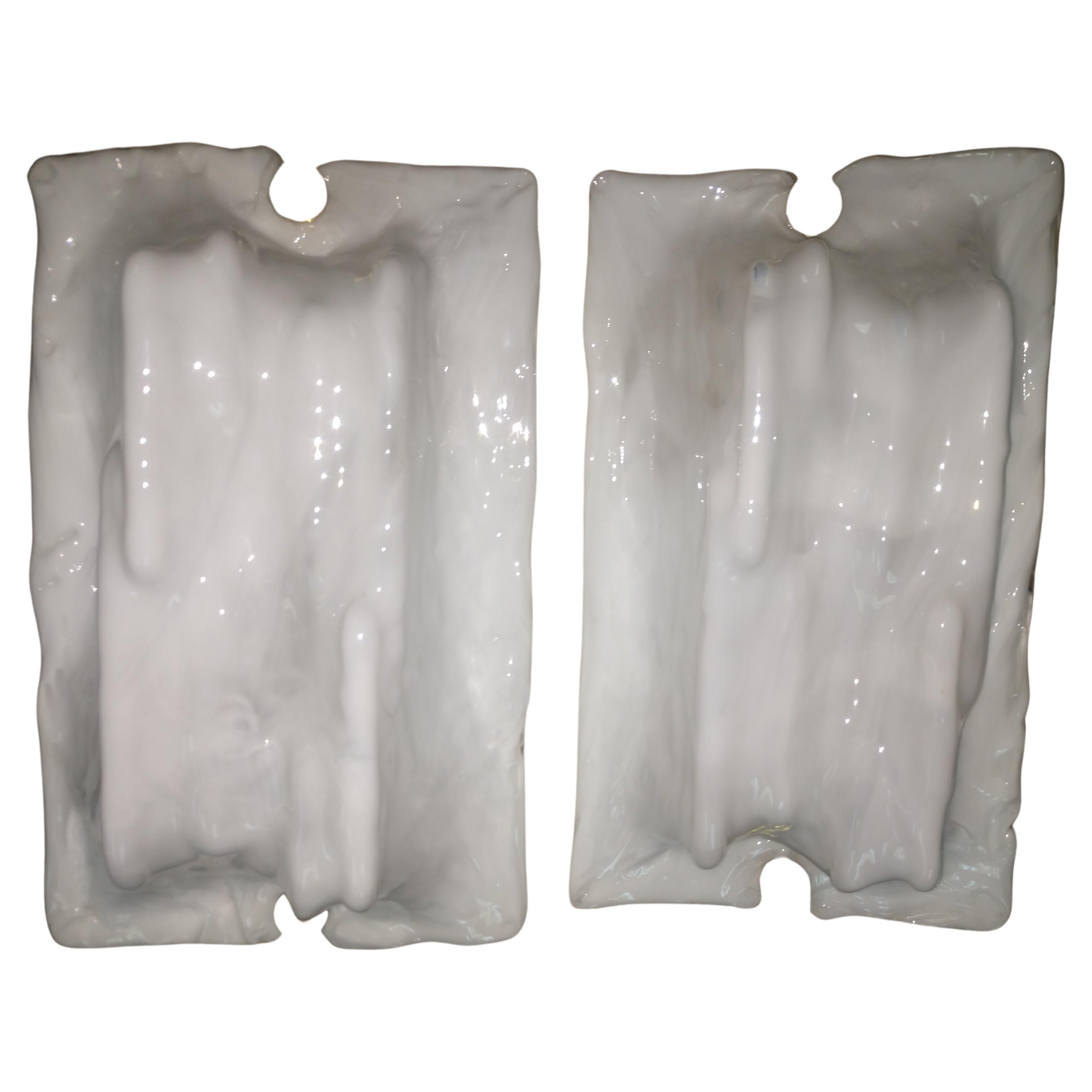 Moderne Appliques murales sculpturales modernes mi-siècle modernes de Venini en vente