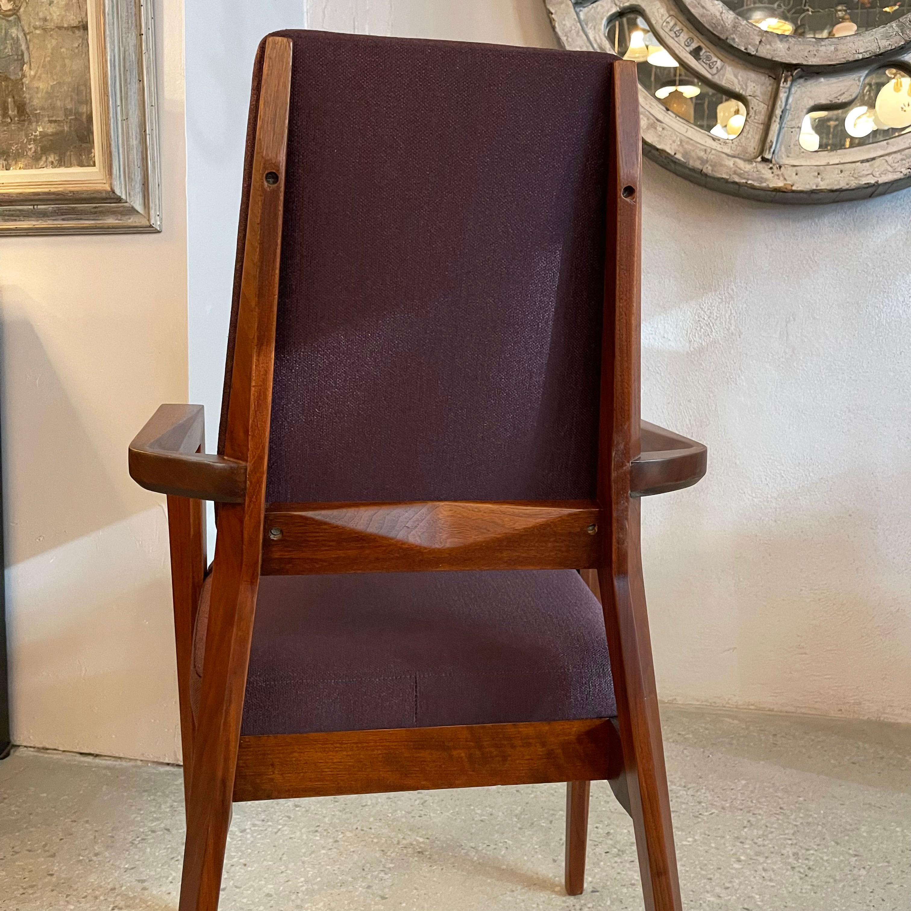 Mid-Century Modern Sculptural Walnut Armchair by Marc Berge For Grosfeld House For Sale 2