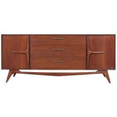 Mid-Century Modern Sculptural Walnut Dresser