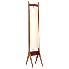 Mid-Century Modern Sculptural Walnut Floor Lamp