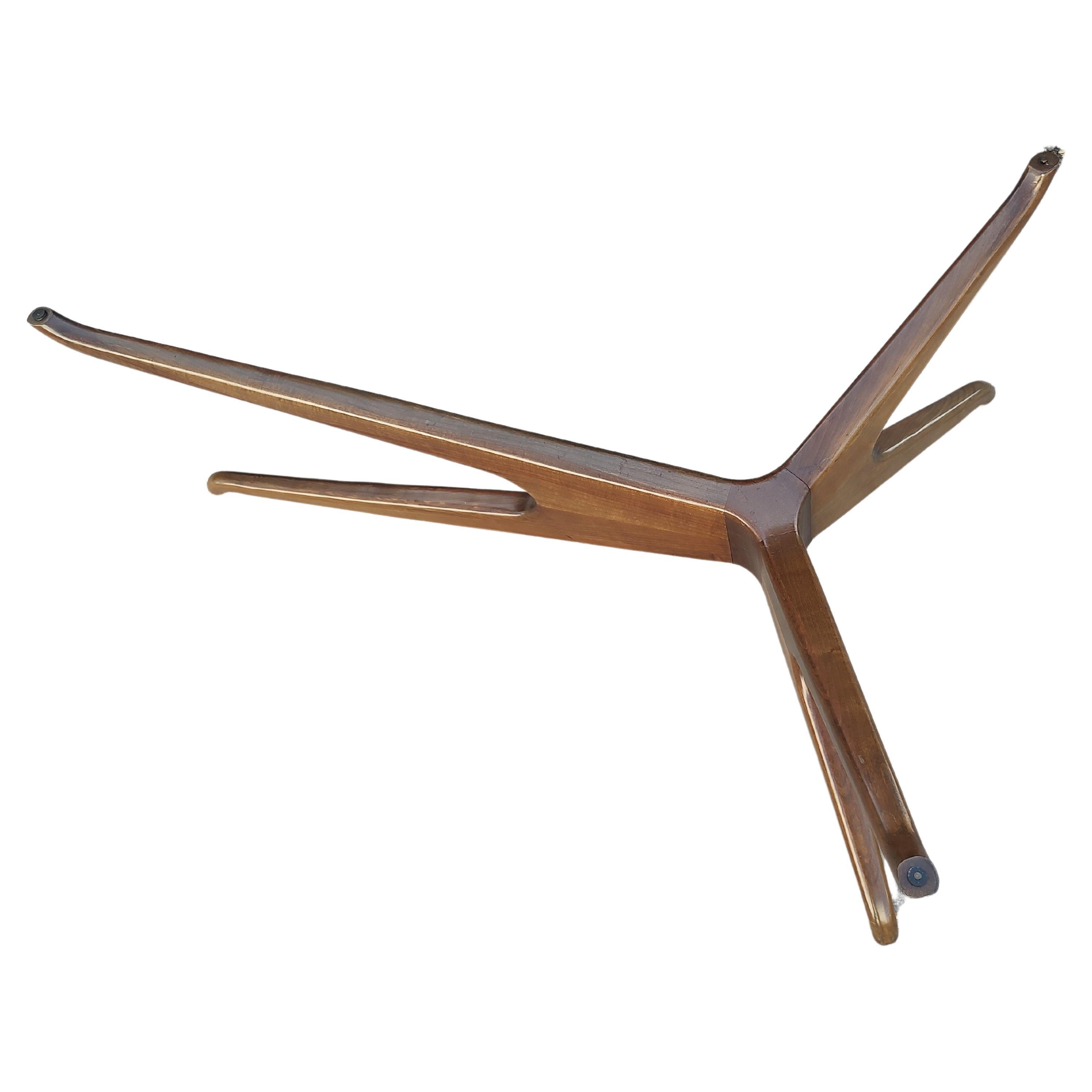 Mid Century Modern Sculptural Walnut & Glass Cocktail Table by Vladimir Kagan For Sale 2