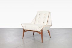 Mid-Century Modern Sculptural Walnut Lounge Chair, 1950s
