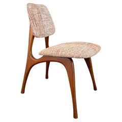 Mid-Century Modern Sculptural Walnut Side Chair By Bertha Schaefer