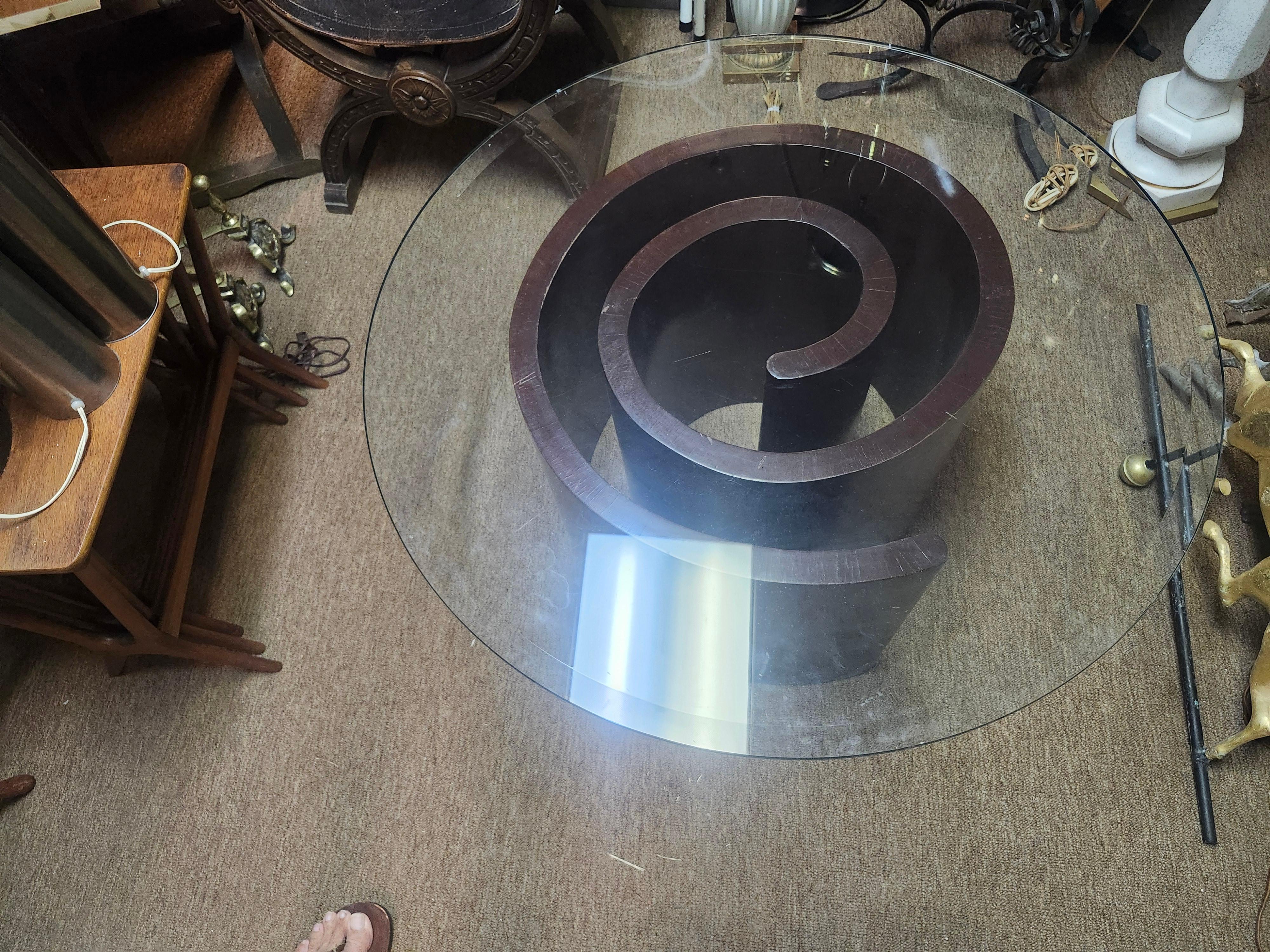 Mid-Century Modern Sculptural Walnut Snail Cocktail Table by Vladimir Kagan 1970 For Sale 3