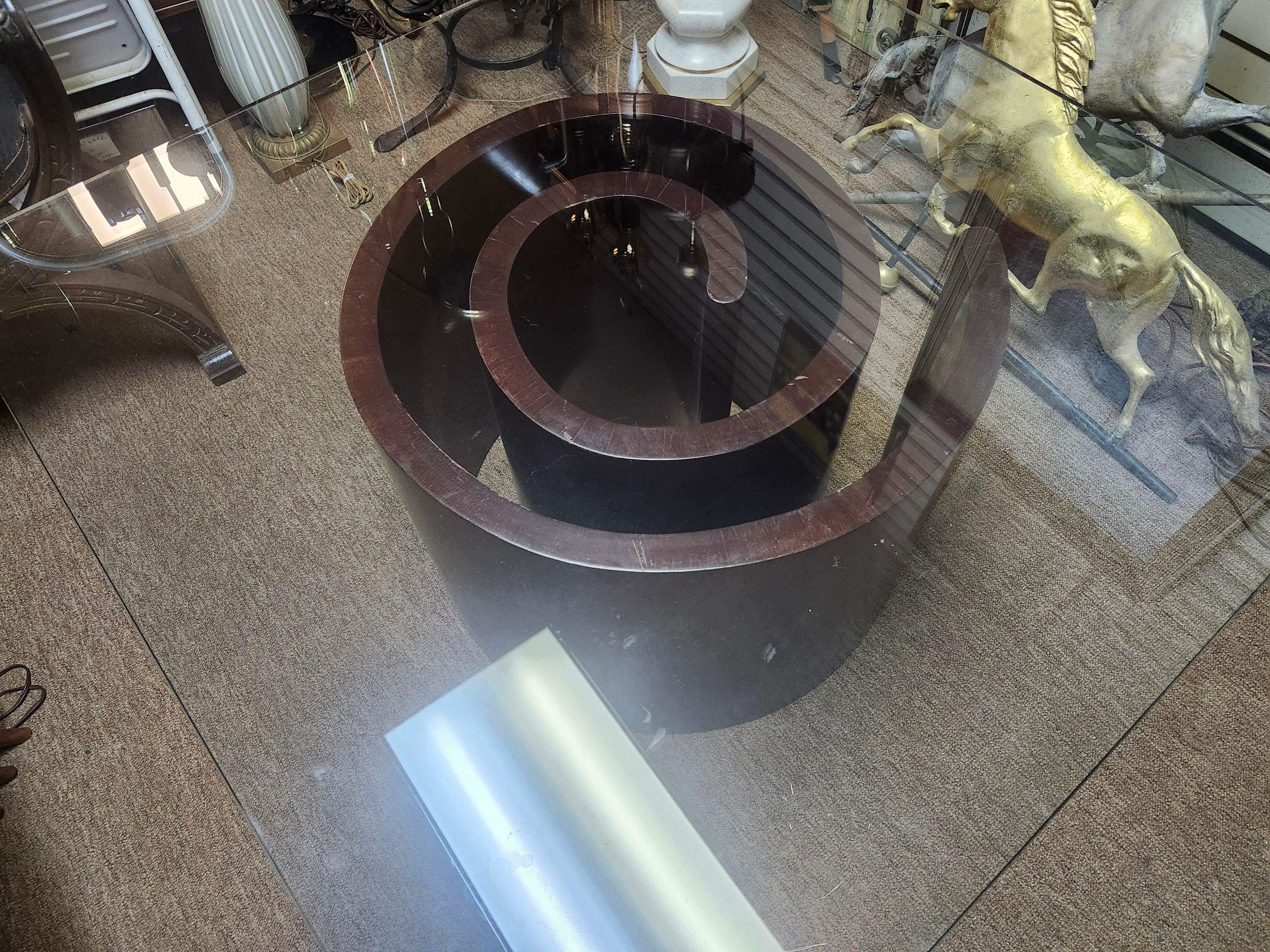 Mid-Century Modern Sculptural Walnut Snail Cocktail Table by Vladimir Kagan 1970 For Sale 4