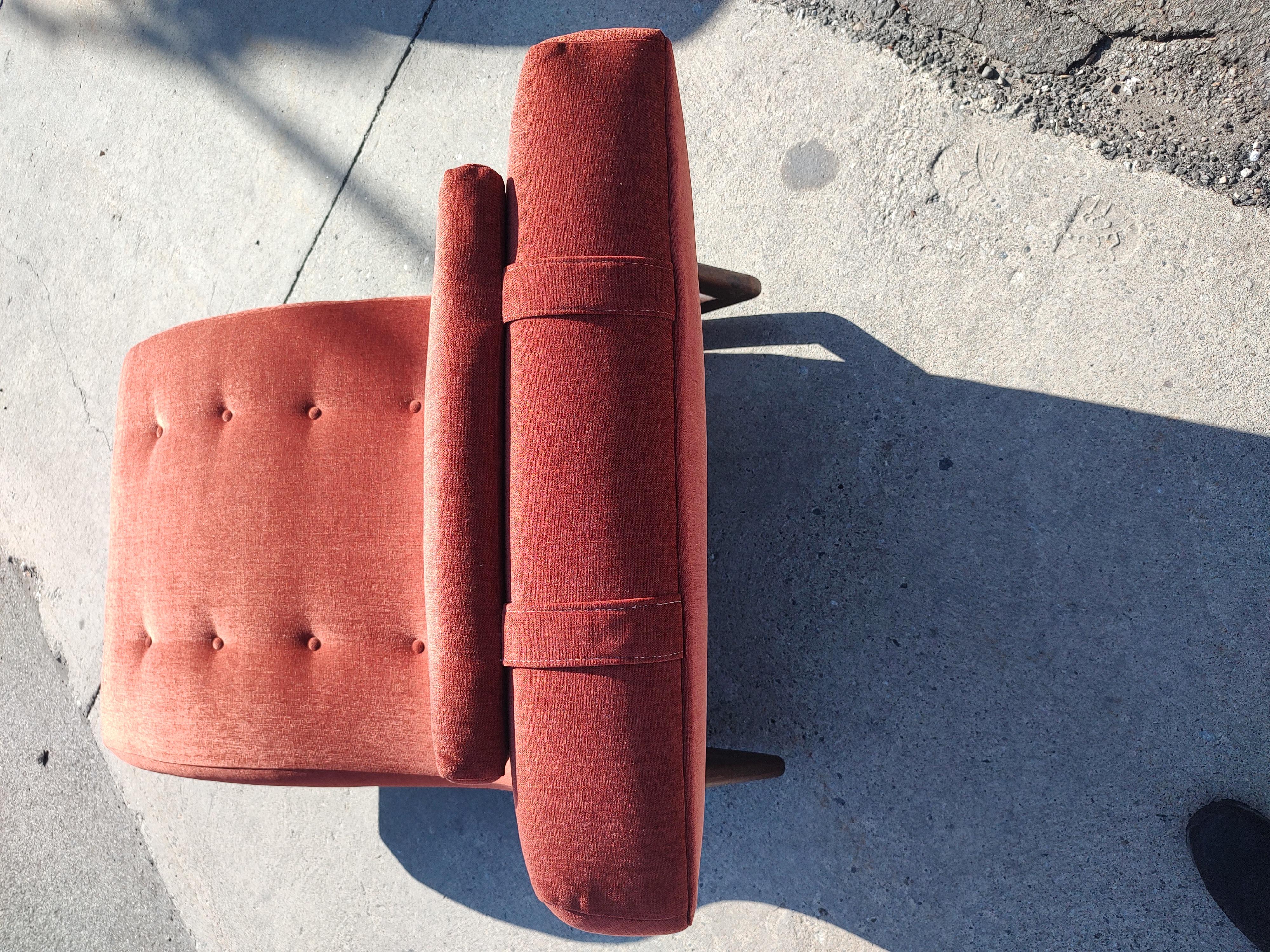 Fabric Mid Century Modern Sculptural Wave Chaise Lounge Rocker by Adrian Pearsall C1960