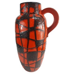 Vaso alto scultoreo della Germania Occidentale della metà del secolo scorso di Scheurich c1955