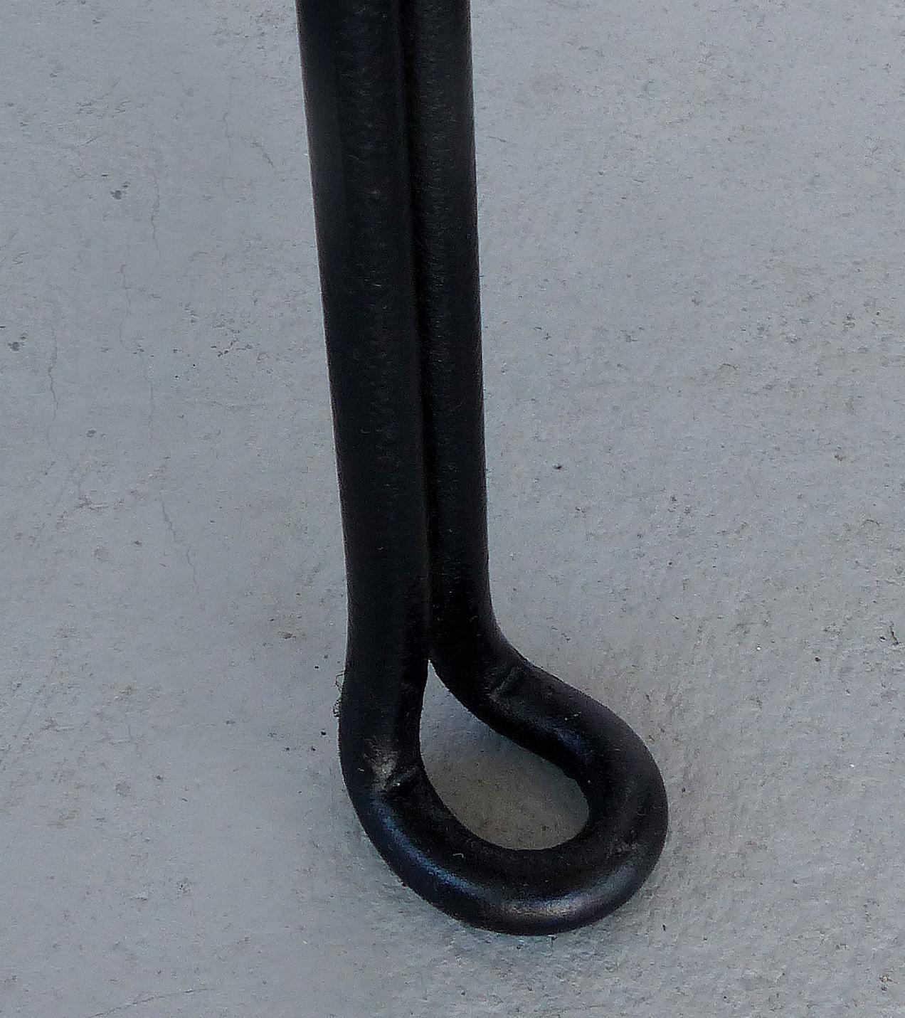Mid-Century Modern Sculptural Wrought Iron Bar Stools 2