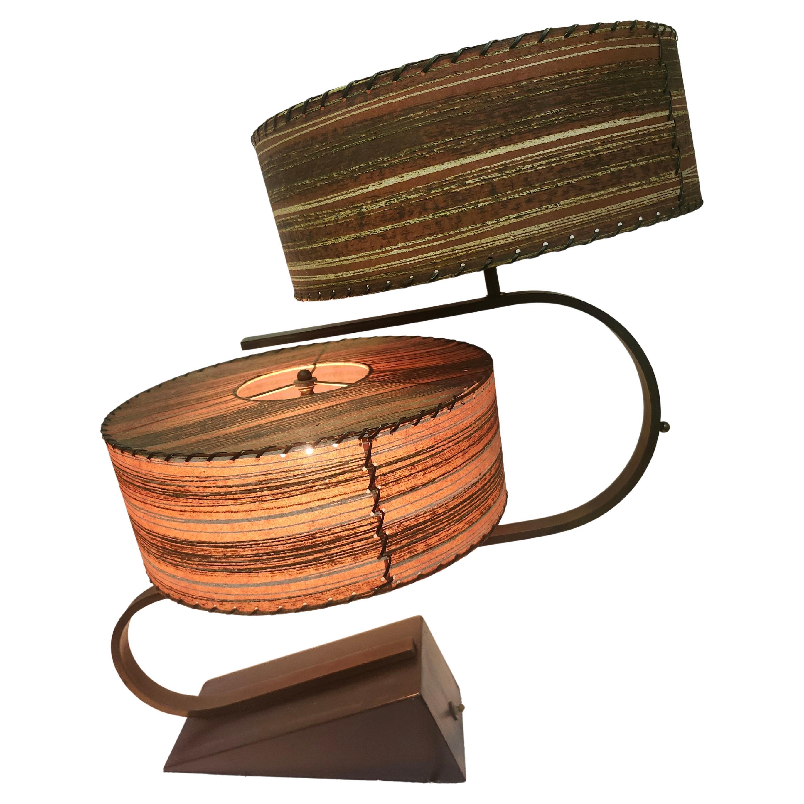 Hand-Crafted Mid-Century Modern Sculptural Zee Lamp by Majestic Lamp Co. C 1955 For Sale