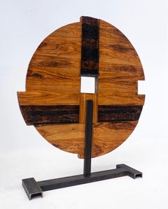 Mid-Century Modern Sculpture by Elvio Becheroni, Wood and Metal, 1970s