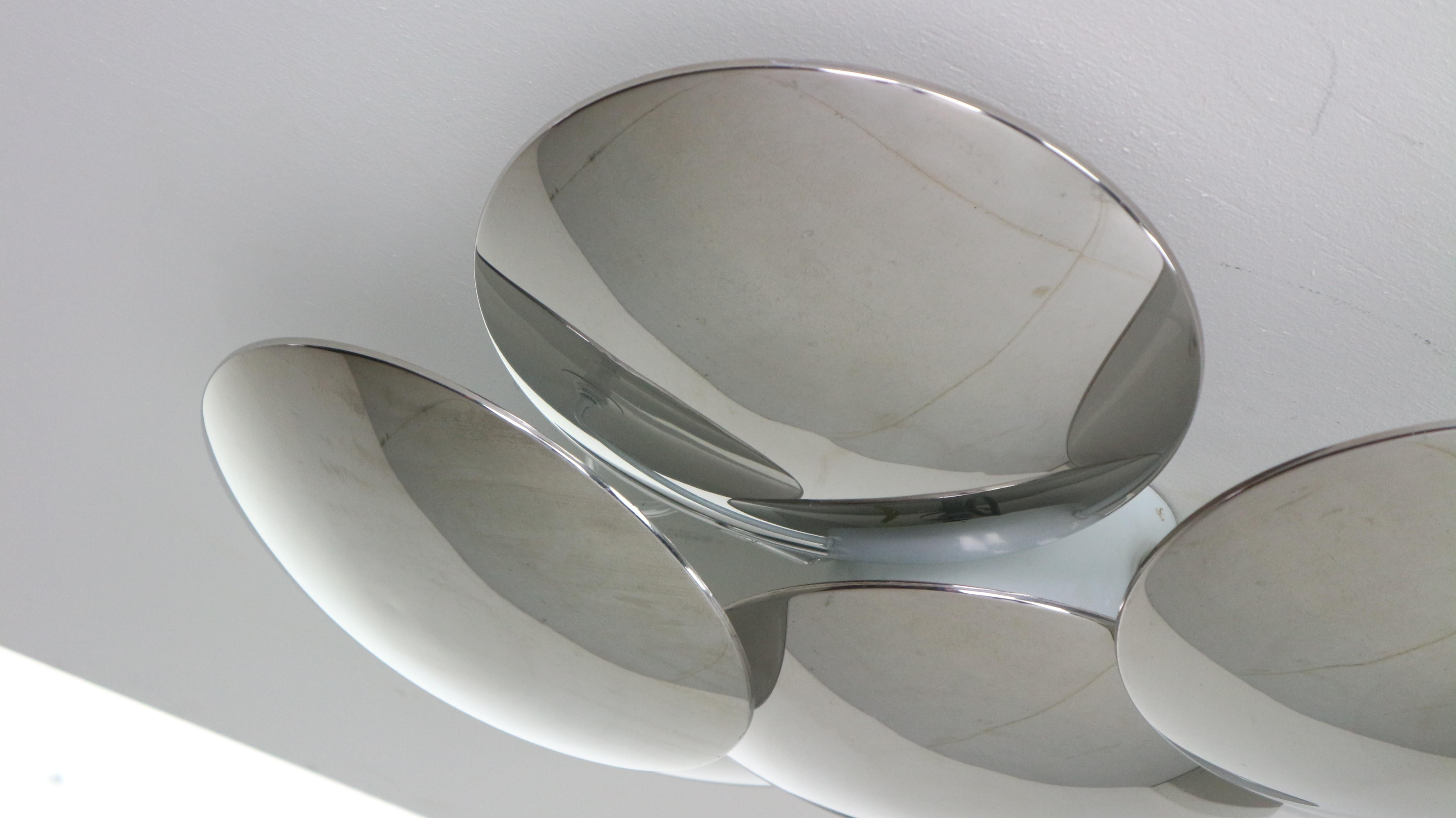 Mid-Century Modern Sculpture Ceiling or Wall Light by Reggiani, Italy, 1970s 5
