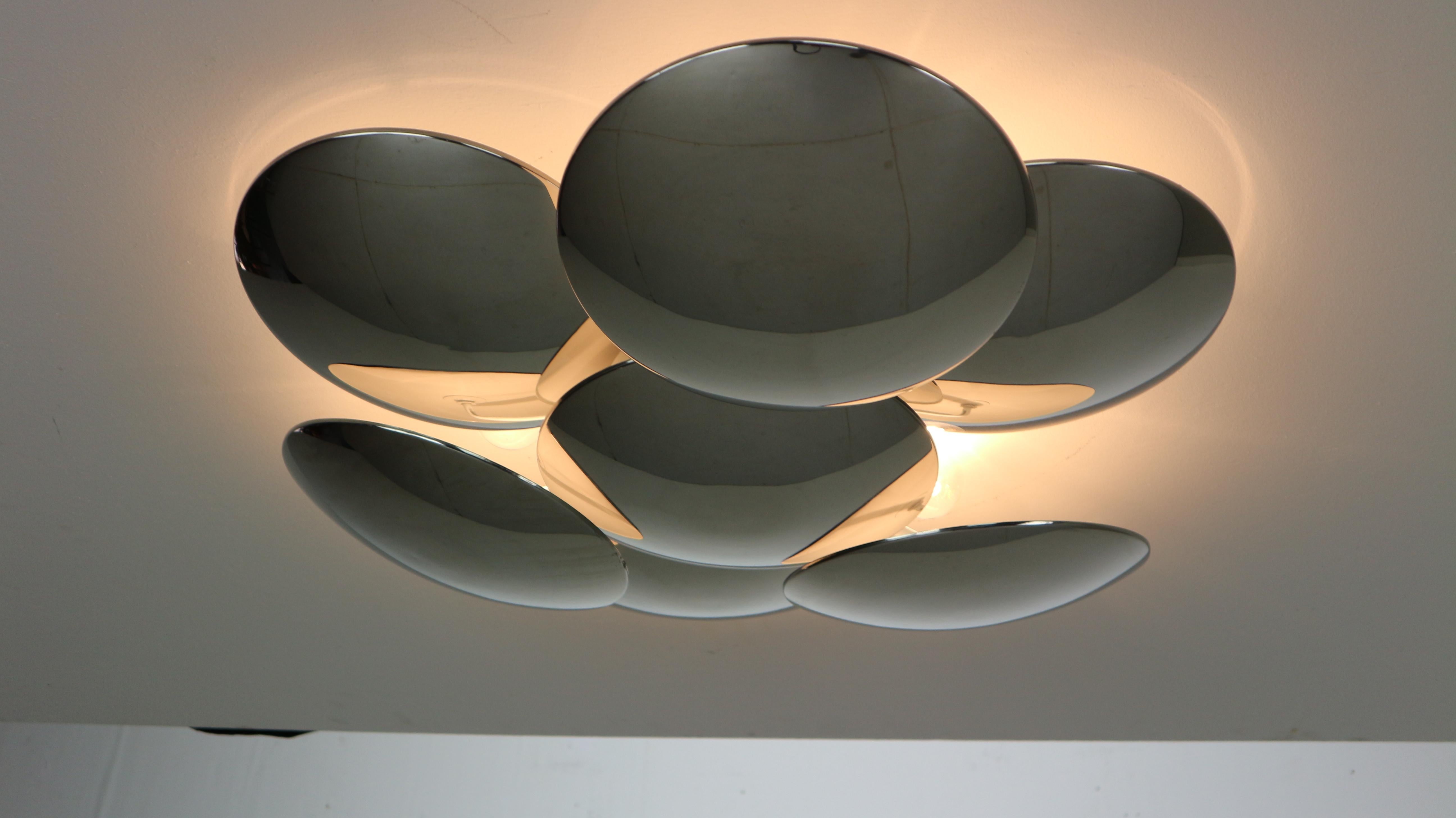 Mid-Century Modern Sculpture Ceiling or Wall Light by Reggiani, Italy, 1970s 1