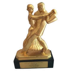Mid-Century Modern Sculpture, Dance Couple, Presented as Trophy, Dated 1958