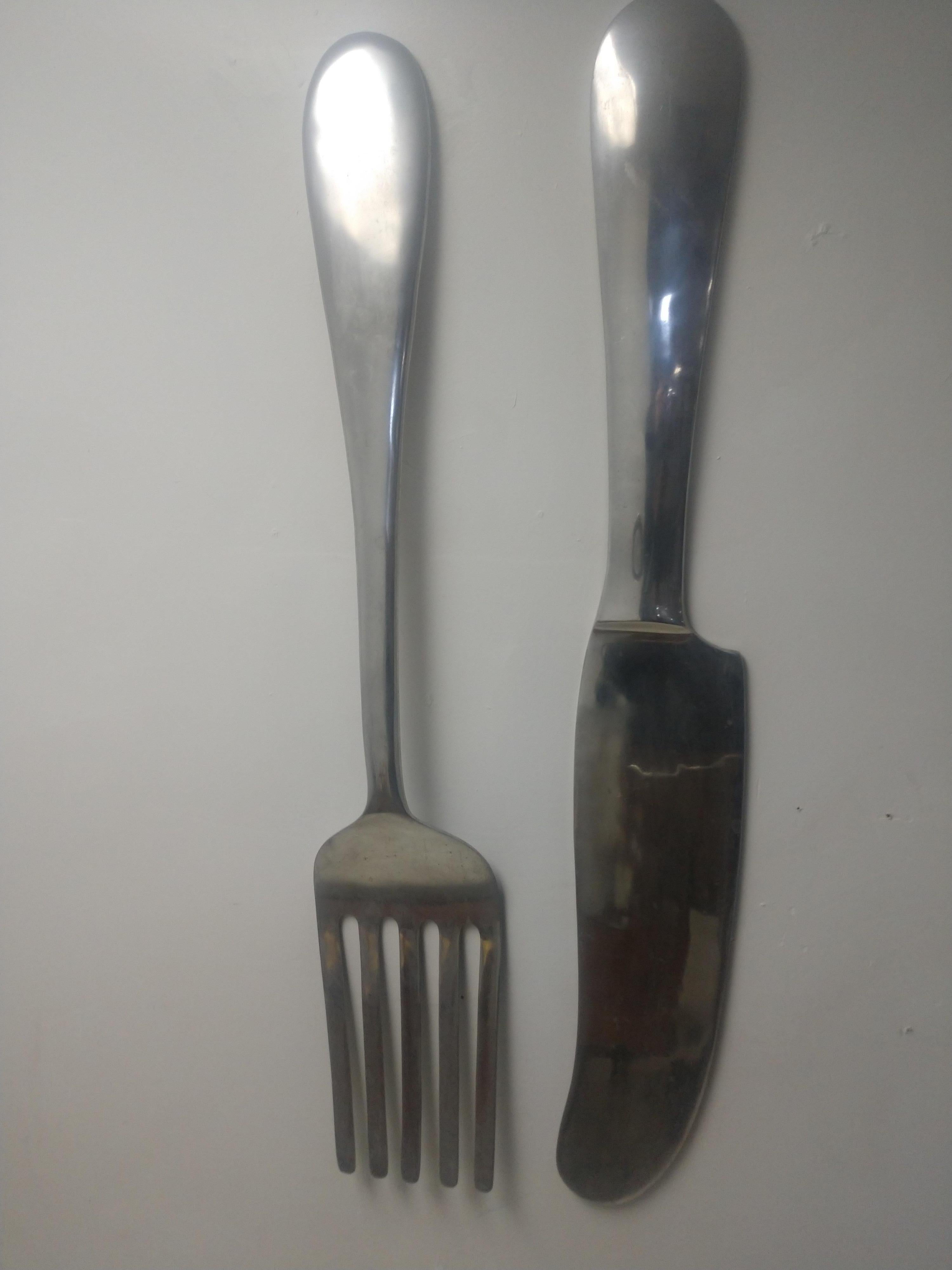 Mid-Century Modern Sculpture Knife and Fork by Curtis Jere 4