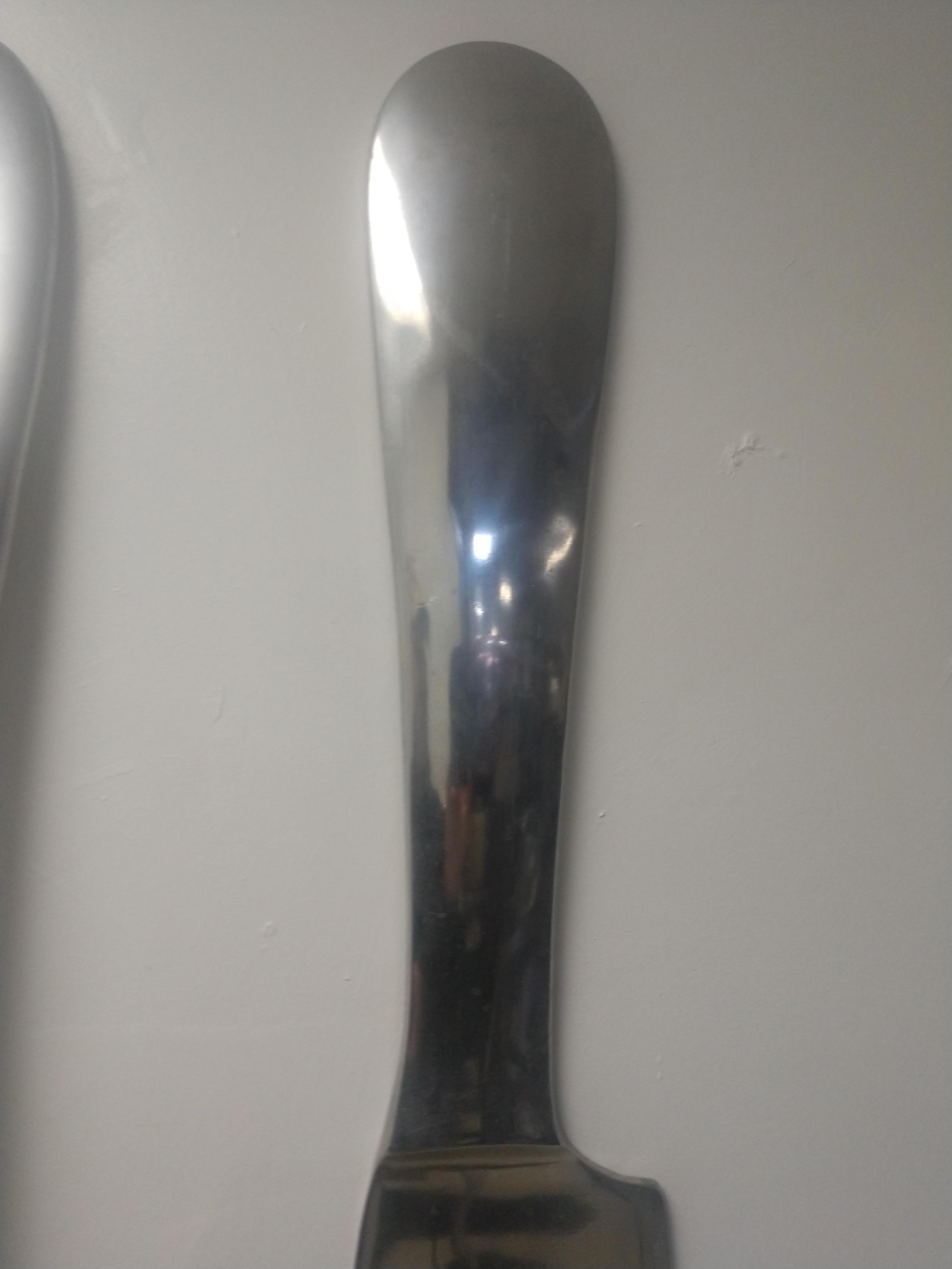 Aluminum Mid-Century Modern Sculpture Knife and Fork by Curtis Jere