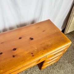 Mid Century Modern Sculptured Pine Desk by Franklin Shockey