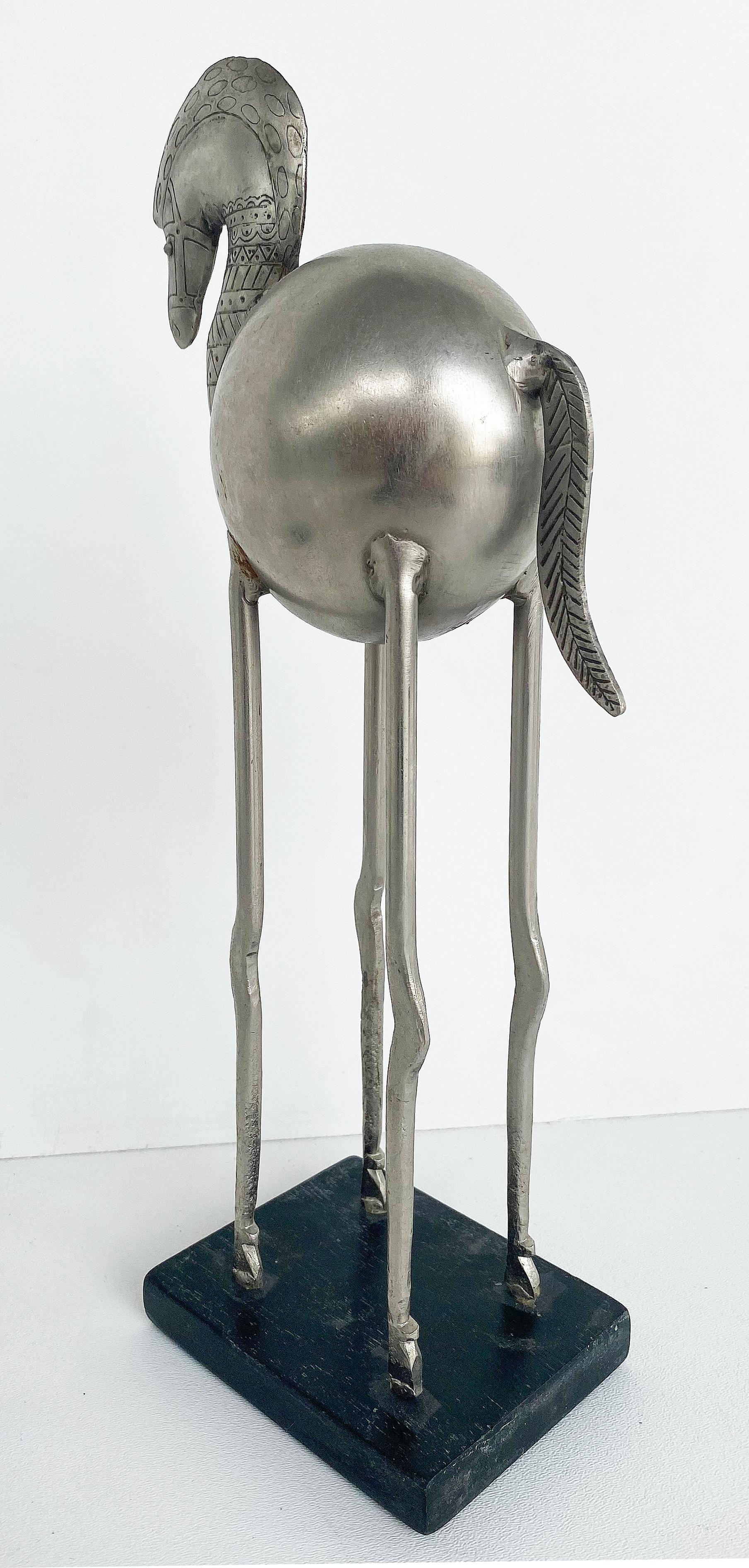 Mid-Century Modern Sculptures of Horse & Elephant with Elongated Legs In Good Condition For Sale In Miami, FL