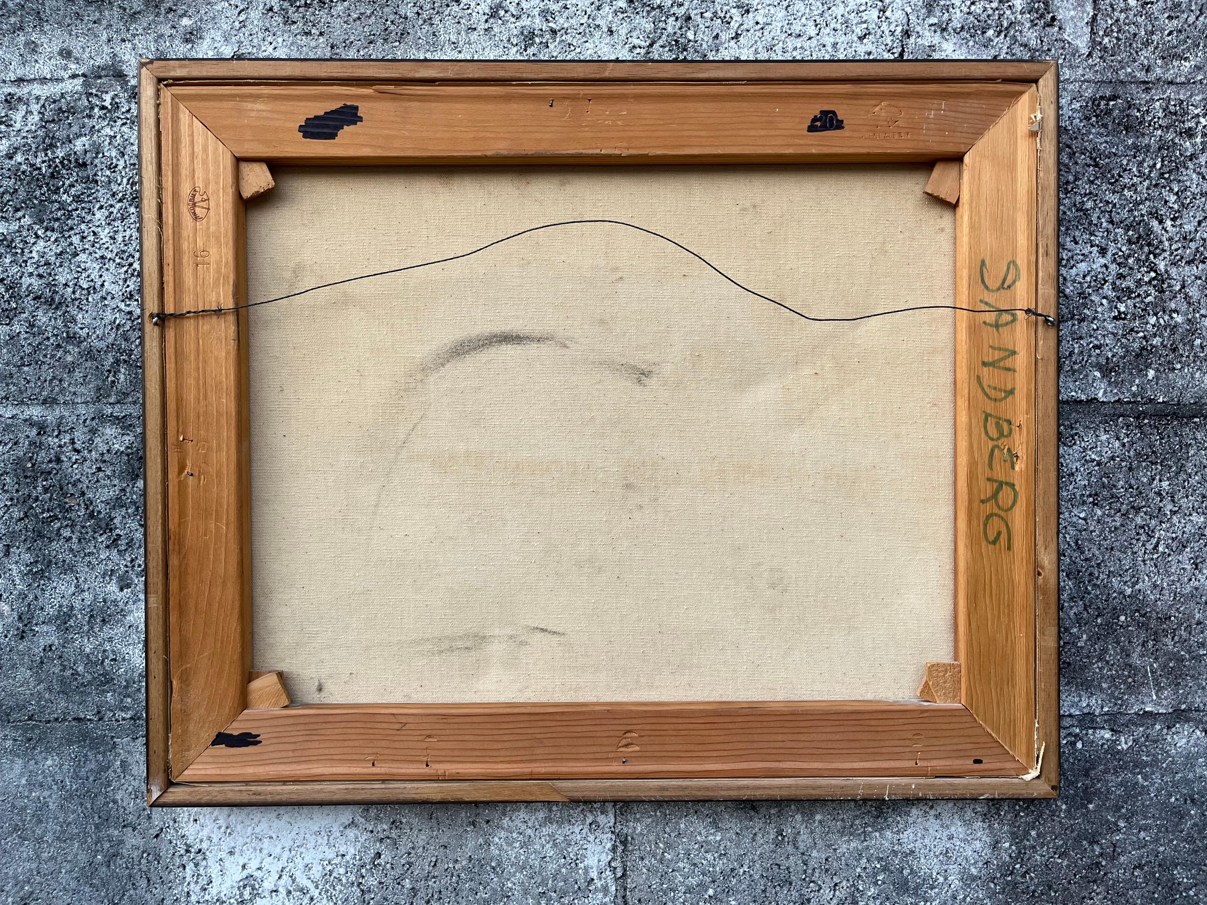 Mid-Century Modern Seascape Ölgemälde gerahmt und signiert vom Künstler. im Angebot 5