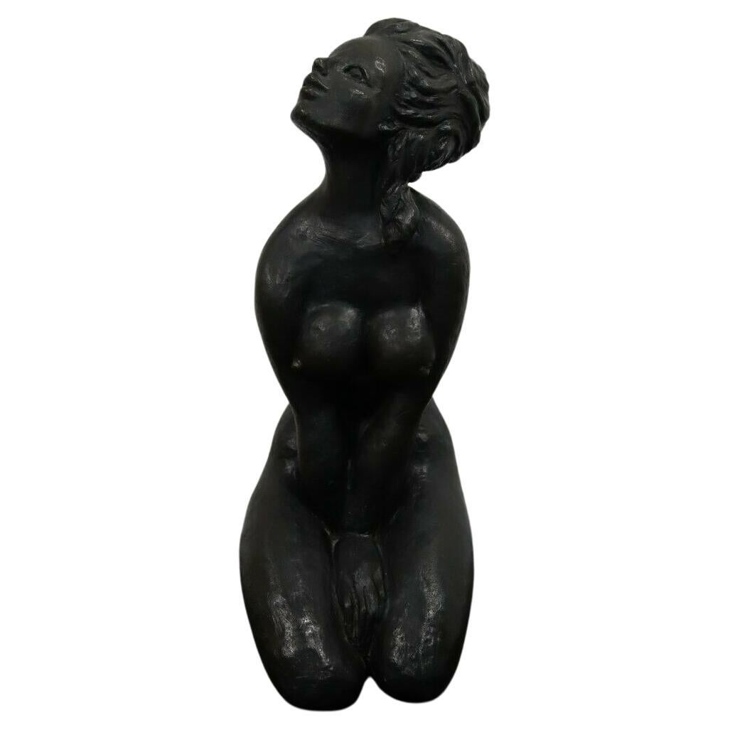 Mid-Century Modern Seated Woman Figure Modern Bronze Sculpture Betty Jacob, 1968 For Sale