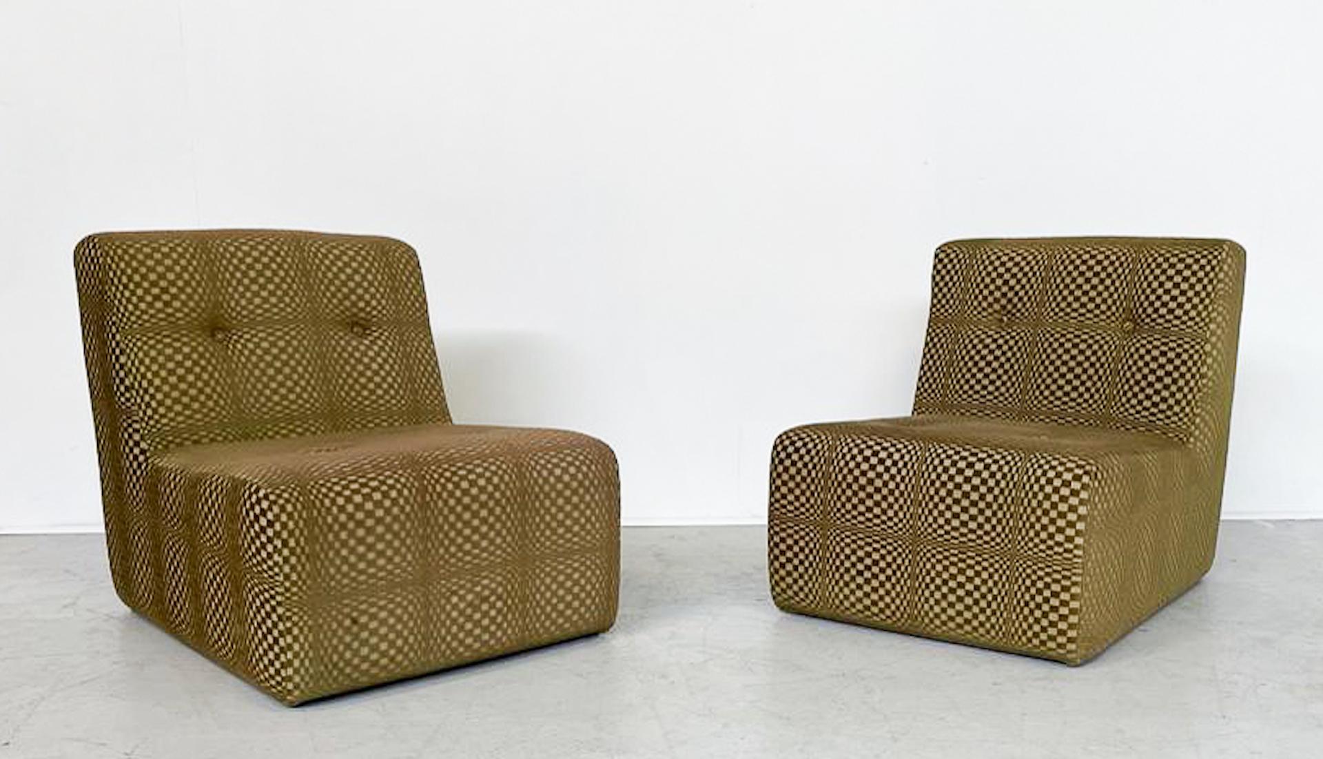 Mid-Century Modern Seating Set, Italy, 1970s - Original Fabric In Good Condition For Sale In Brussels, BE
