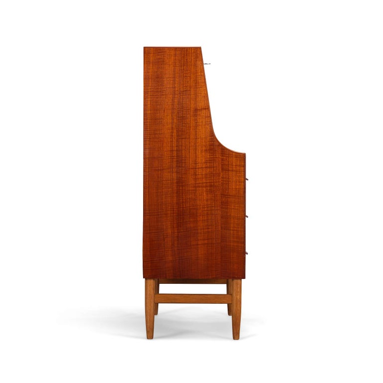 Veneer Mid-Century Modern Secretary by Poul Volther, 1960s For Sale