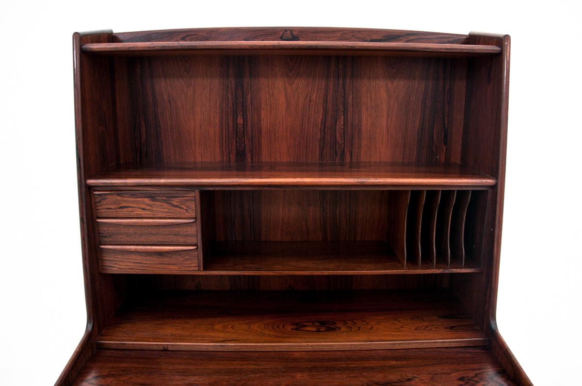 Mid-Century Modern Secretary Desk in Rosewood, Danish Design, 1970s In Good Condition In Chorzów, PL