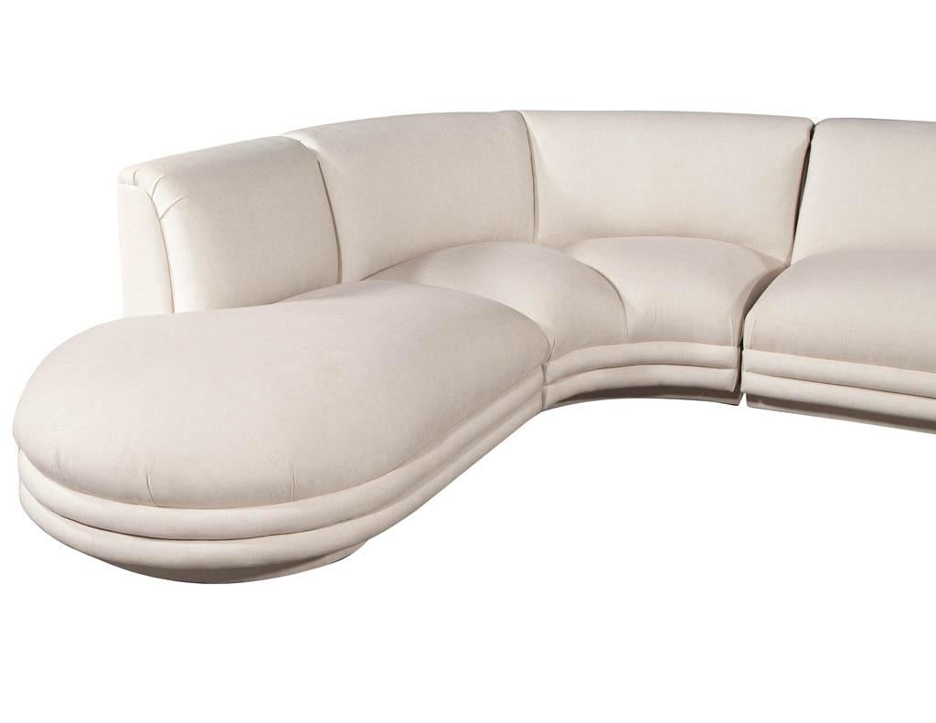 Late 20th Century Mid-Century Modern Sectional Sofa Attributed to Directional Vladimir Kagan