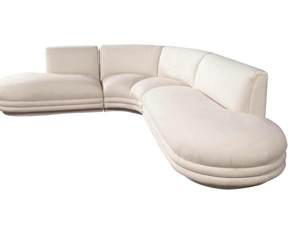Mid-Century Modern Sectional Sofa Attributed to Directional Vladimir Kagan 1