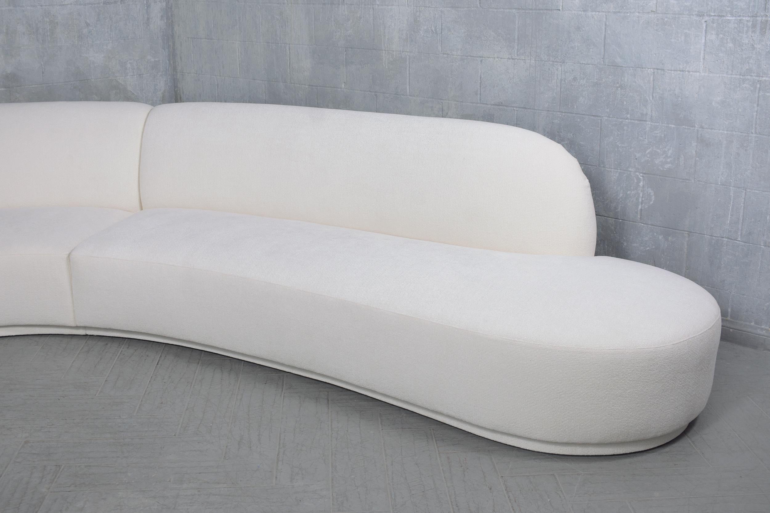Milo Baughman-Inspired Restored Sectional Sofa: Mid-Century Modern Elegance For Sale 3
