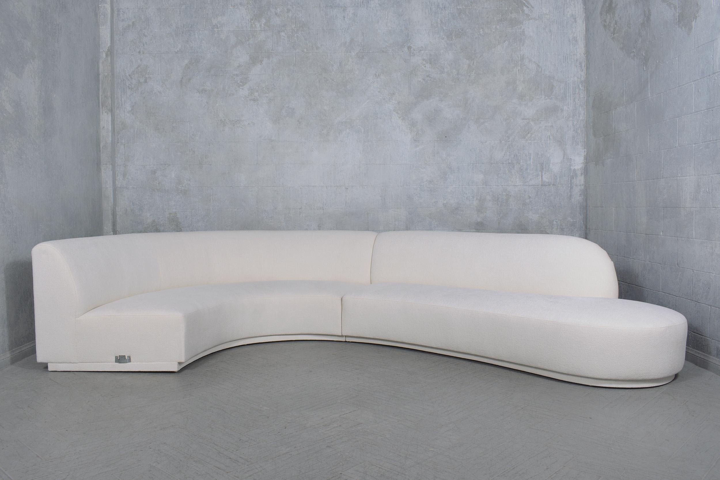 Milo Baughman-Inspired Restored Sectional Sofa: Mid-Century Modern Elegance For Sale 5