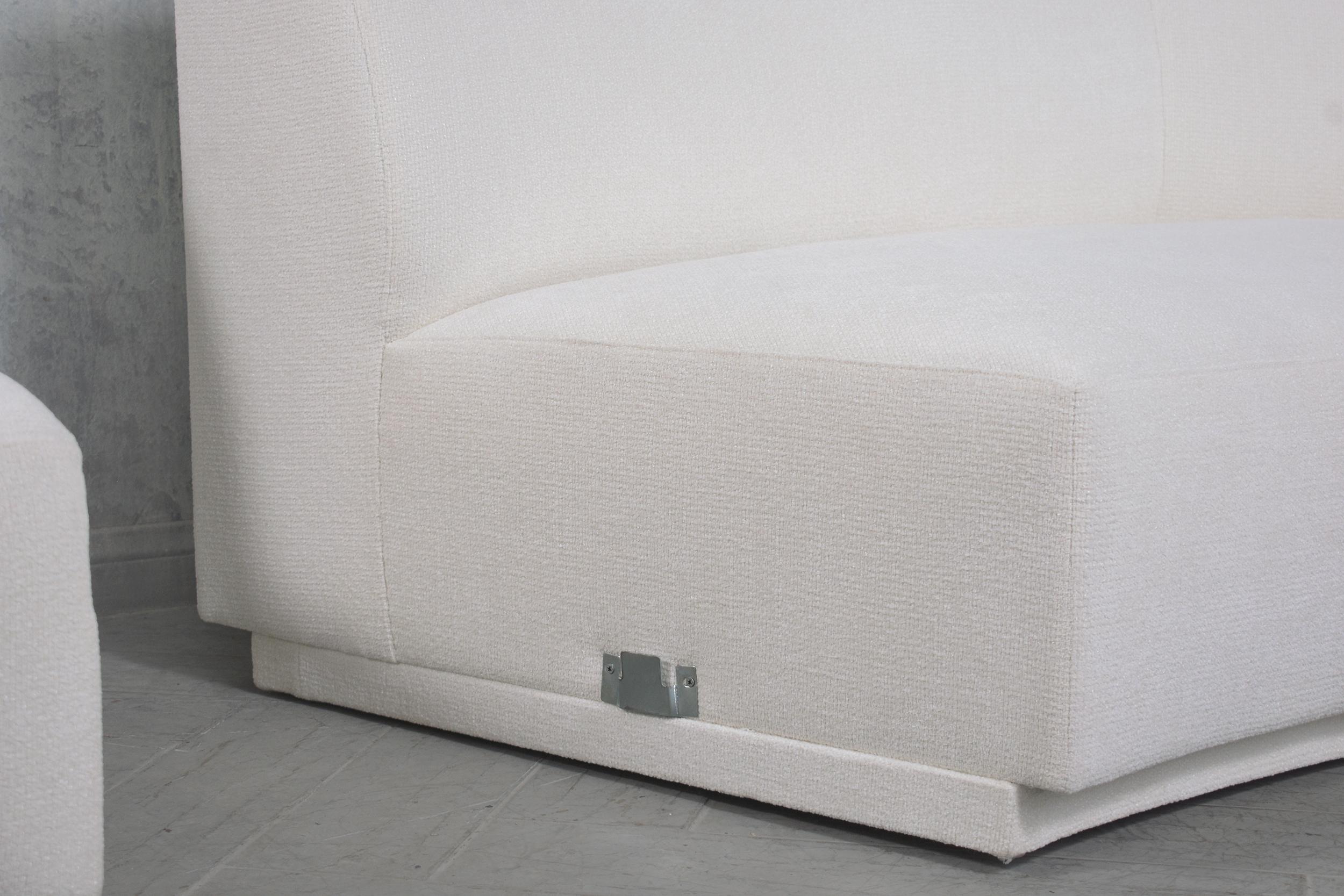 Milo Baughman-Inspired Restored Sectional Sofa: Mid-Century Modern Elegance For Sale 6
