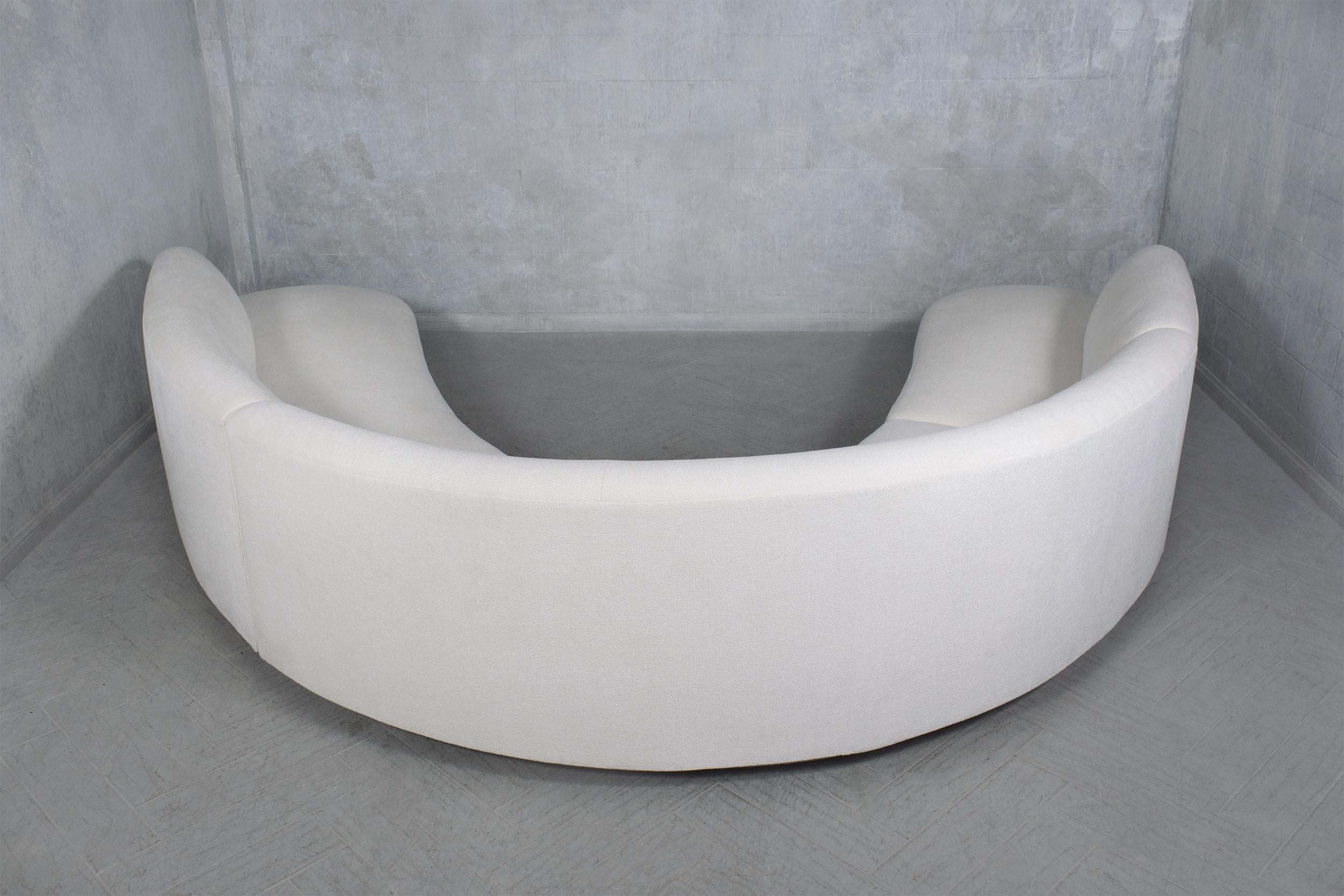 Milo Baughman-Inspired Restored Sectional Sofa: Mid-Century Modern Elegance For Sale 7