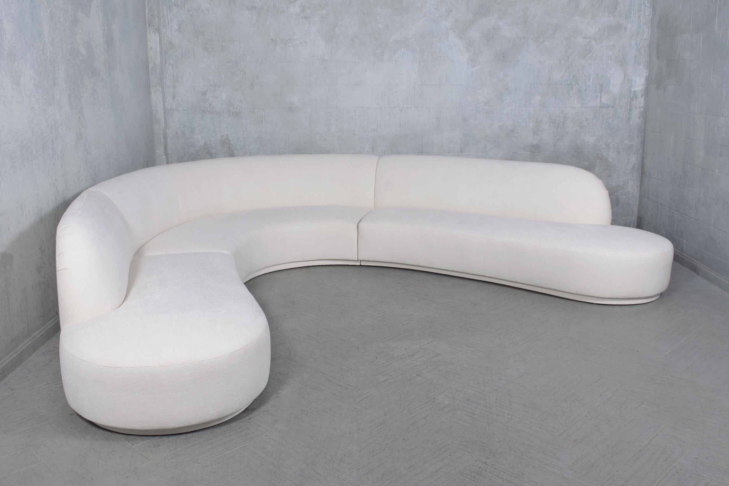American Milo Baughman-Inspired Restored Sectional Sofa: Mid-Century Modern Elegance For Sale