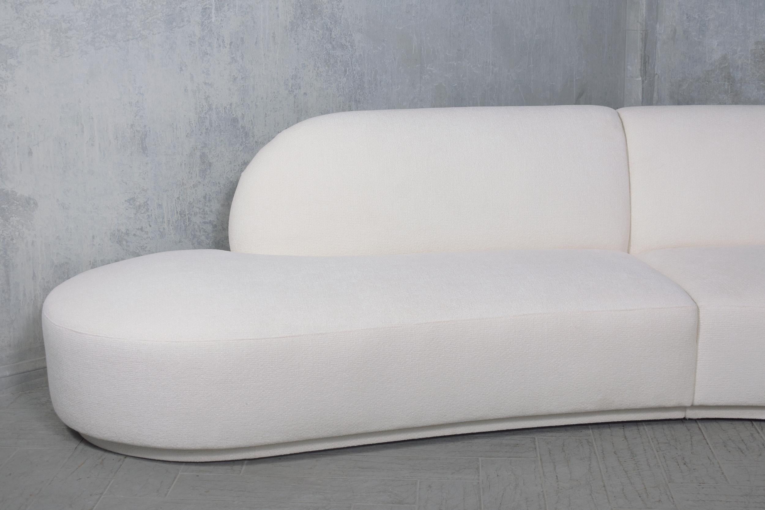 Fabric Milo Baughman-Inspired Restored Sectional Sofa: Mid-Century Modern Elegance For Sale