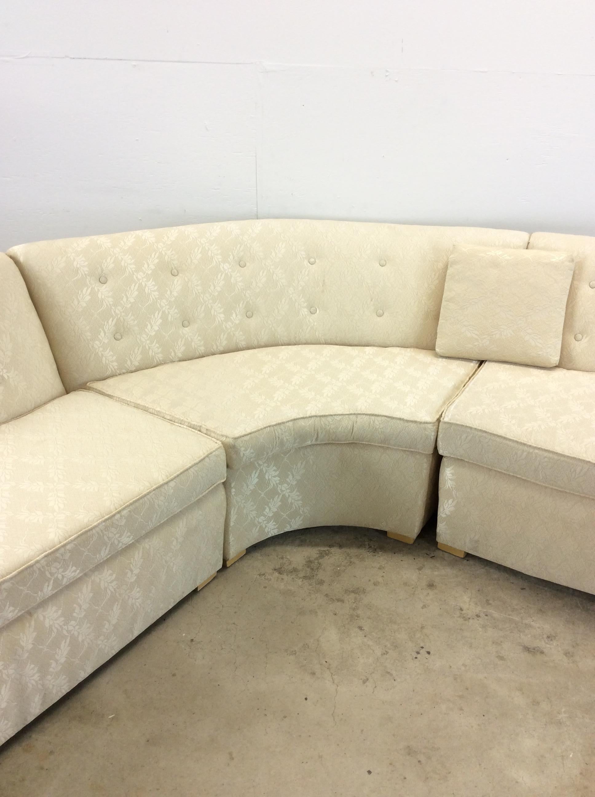 Canapé sectionnel moderne du milieu du siècle avec tissu d'ameublement vintage en vente 3