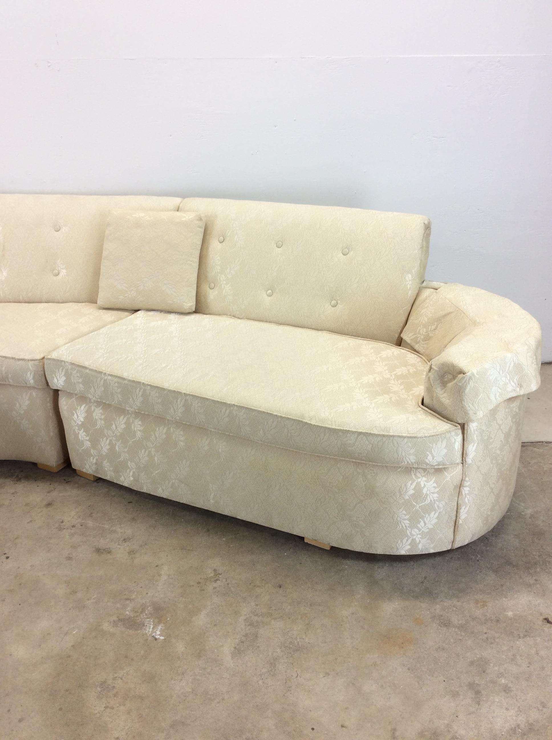Canapé sectionnel moderne du milieu du siècle avec tissu d'ameublement vintage en vente 4